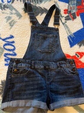 Blue Spice Black Washed Denim Shortalls